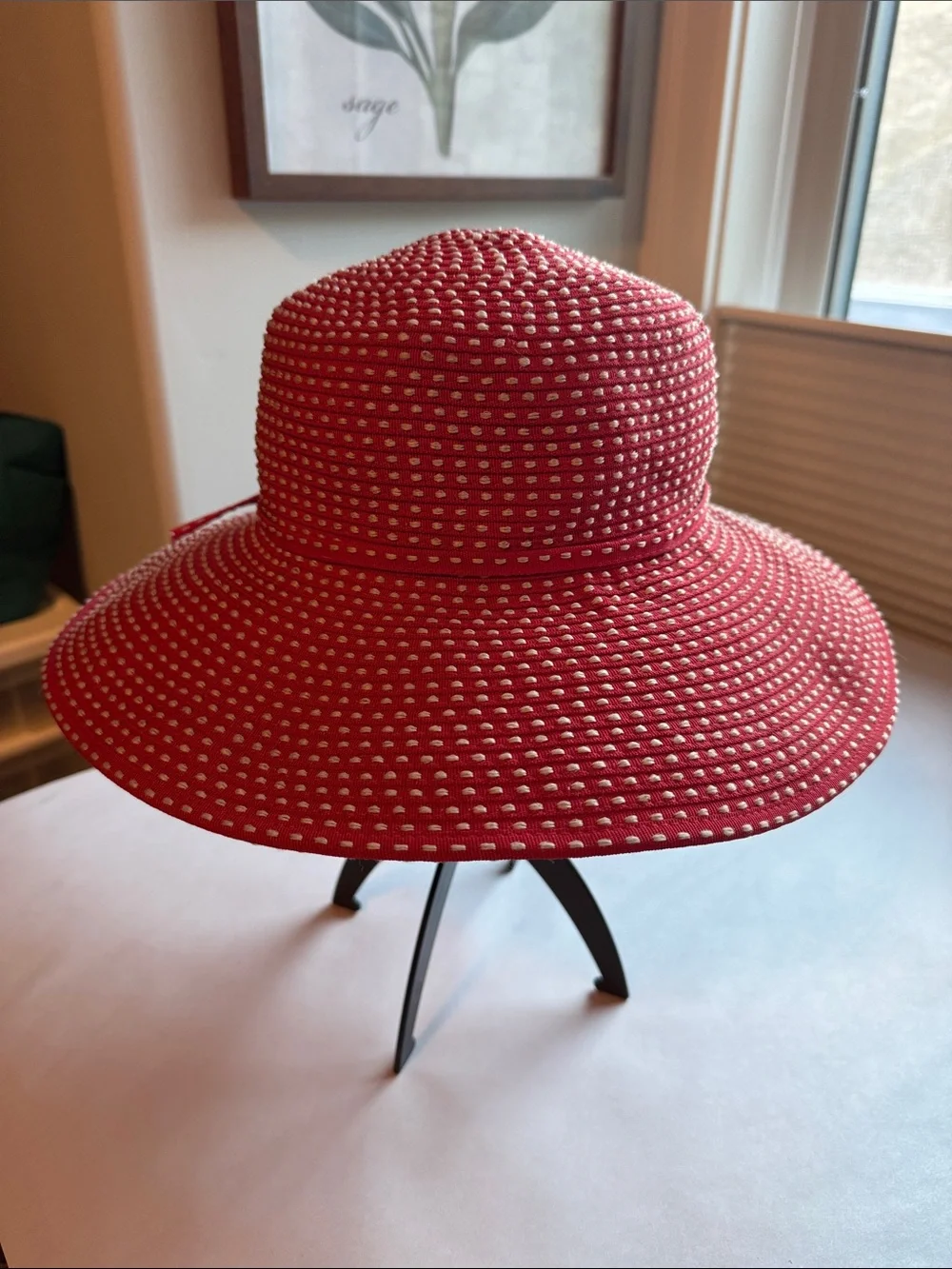 San Diego Hat Co. SPF 50 Sun Hat Womens OS Red dot cotton poly vacation Resort